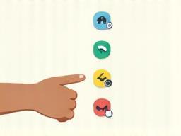 Hand pointing towards various contact method icons like phone, email, and message.